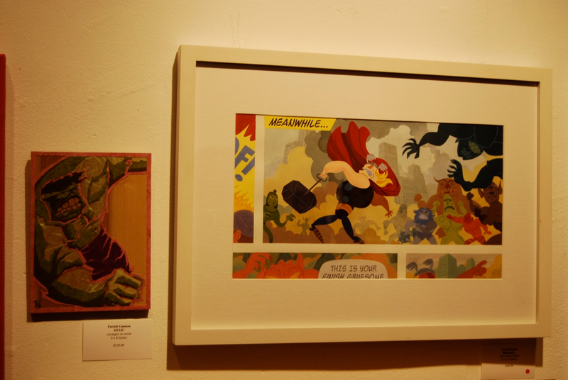Illustration for article titled Trippy Re-Interpretations of Stan Lee's Comic Book Characters at Art Show